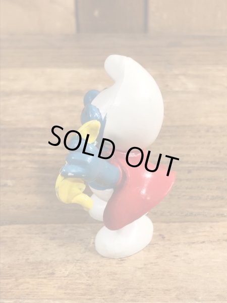 70’sのマジシャンのスマーフのヴィンテージのPVC製フィギュア