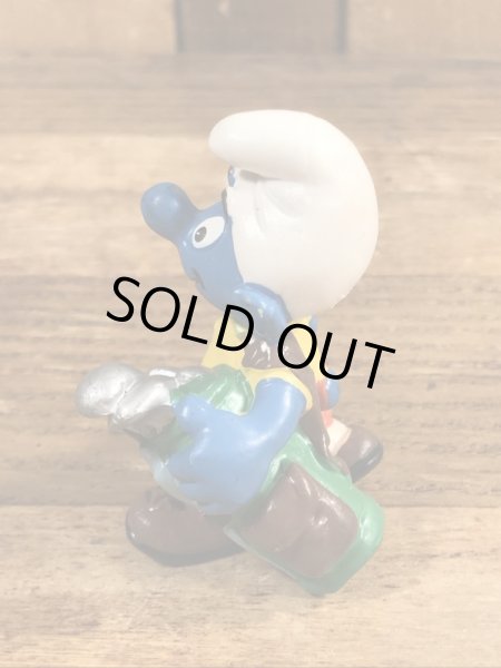 90’sのゴルフをしているSmurfのヴィンテージのPVC製フィギュア
