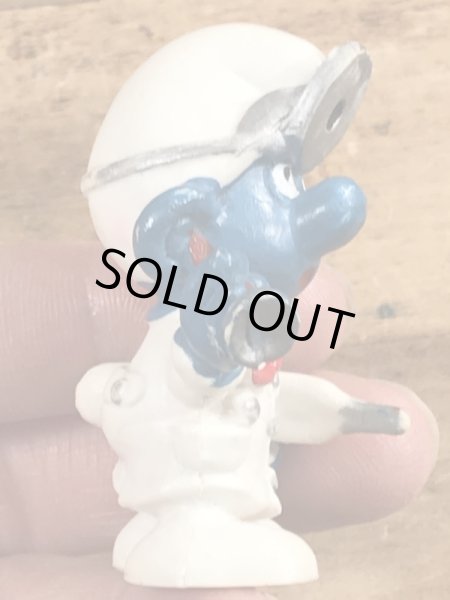 70’sの医者のスマーフのヴィンテージのPVC製フィギュア