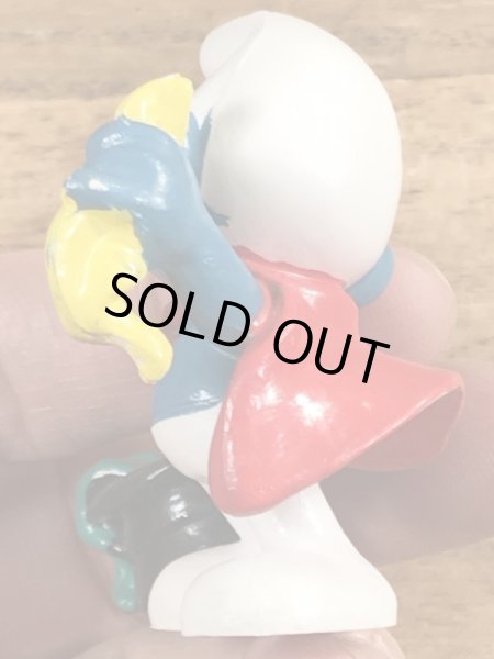 70年代頃のマジシャンのスマーフのビンテージのPVCフィギュア