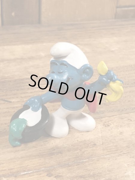 70年代頃のマジシャンのスマーフのビンテージのPVCフィギュア