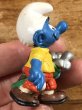 90’sのゴルフをしているSmurfのヴィンテージのPVC製フィギュア