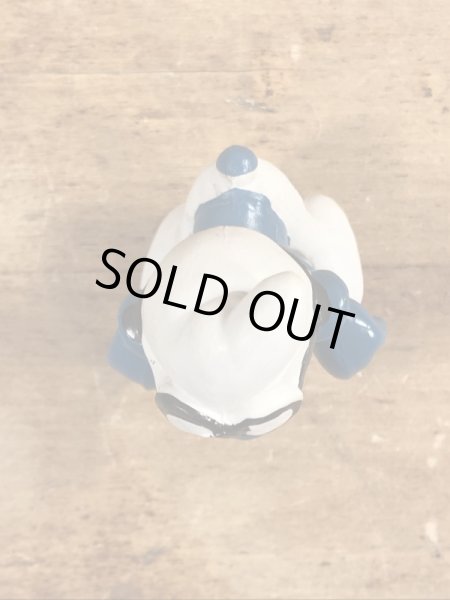 70年代頃のゴーグルをしたスーパースマーフのビンテージのPVCフィギュア