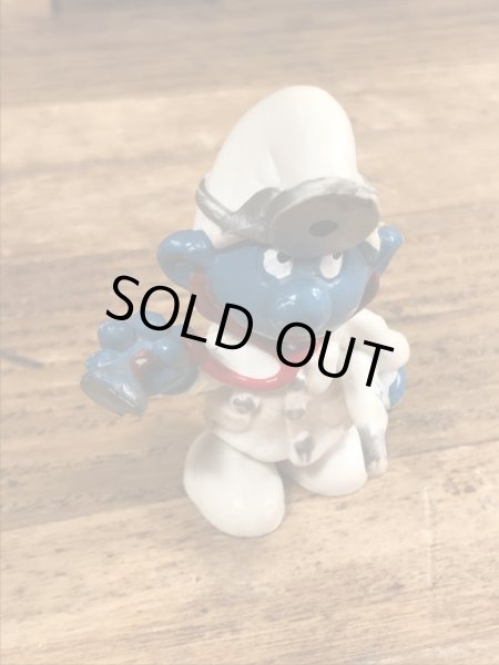 70年代頃のドクターのスマーフのビンテージのPVCフィギュア