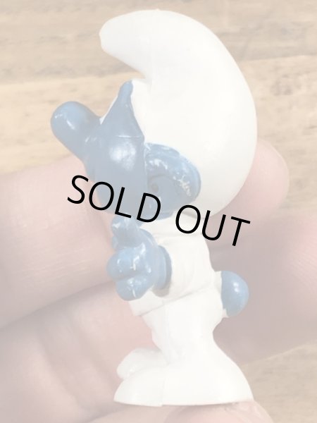 60’sのアストロノーツのSmurfのヴィンテージのPVC製フィギュア