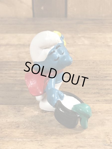 70年代頃のマジシャンのスマーフのビンテージのPVCフィギュア