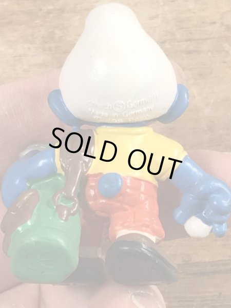 90年代頃のゴルフをしているスマーフのビンテージのPVCフィギュア