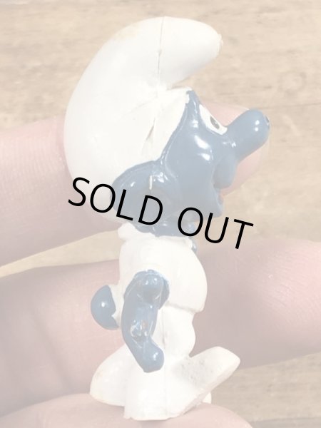 60’sのアストロノーツのスマーフのヴィンテージのPVC製フィギュア