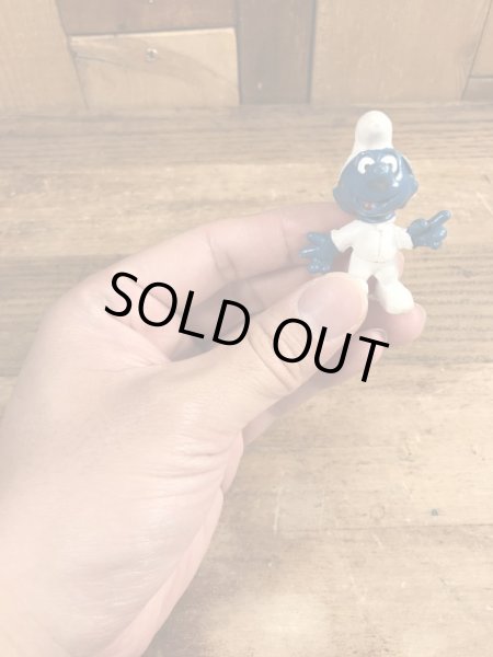 60’sのアストロノーツのスマーフのヴィンテージのPVC製フィギュア