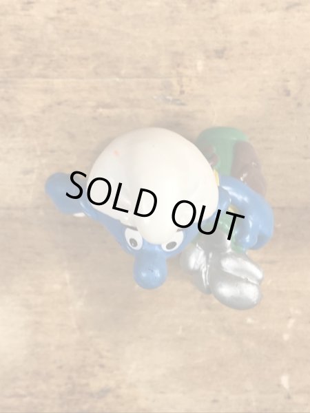 90年代頃のゴルフをしているスマーフのビンテージのPVCフィギュア