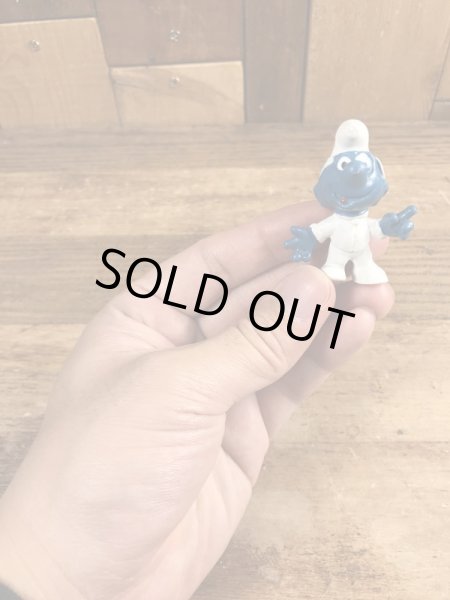 60’sのアストロノーツのSmurfのヴィンテージのPVC製フィギュア