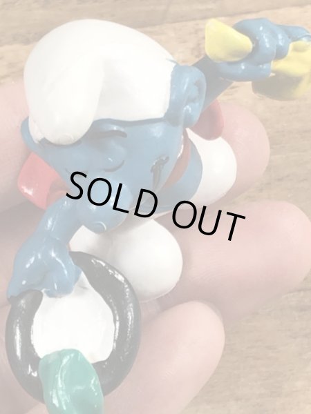 70年代頃のマジシャンのスマーフのビンテージのPVCフィギュア