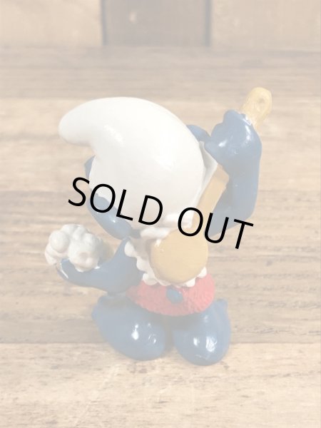 70’sの体を洗っているスマーフのヴィンテージのPVC製フィギュア