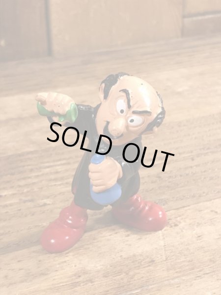 80年代頃のスマーフのガーガメルのビンテージのPVCフィギュア