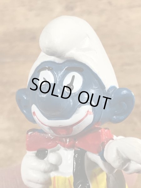 70年代頃のピエロのスマーフのビンテージのPVCフィギュア