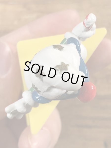 70年代頃のピエロのスマーフのビンテージのPVCフィギュア