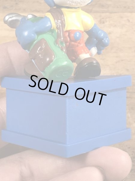 80’sのゴルフをしているスマーフのヴィンテージのPVC製フィギュア