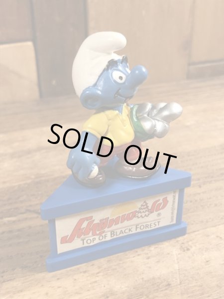 80年代頃のゴルフをしているスマーフのビンテージのPVCフィギュア