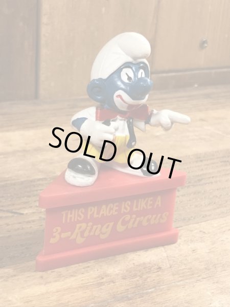 70年代頃のピエロのスマーフのビンテージのPVCフィギュア