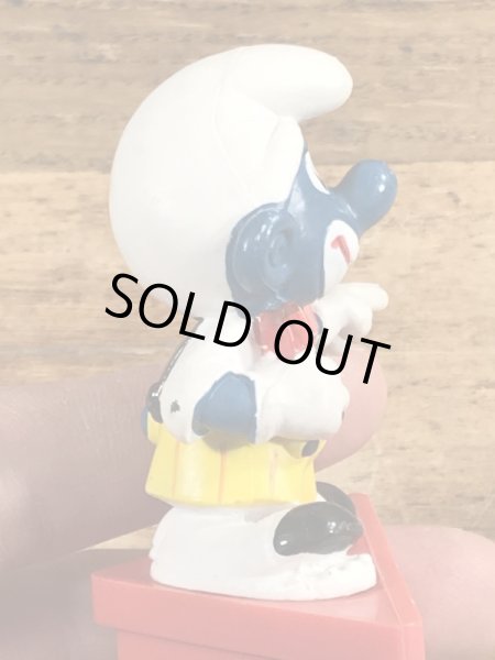 70年代頃のピエロのスマーフのビンテージのPVCフィギュア