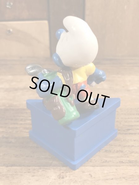 80’sのゴルフをしているスマーフのヴィンテージのPVC製フィギュア