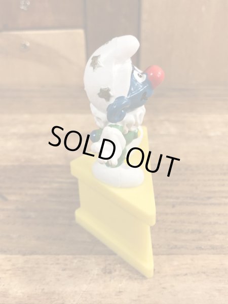 70年代頃のピエロのスマーフのビンテージのPVCフィギュア