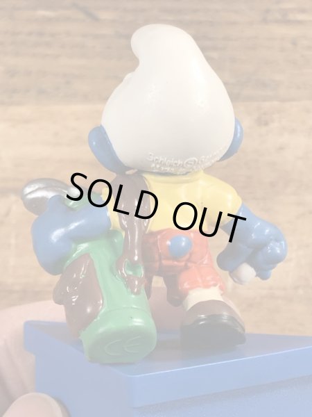 80年代頃のゴルフをしているスマーフのビンテージのPVCフィギュア