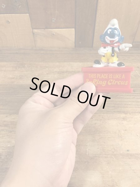 70’sのピエロのスマーフのヴィンテージのPVC製フィギュア