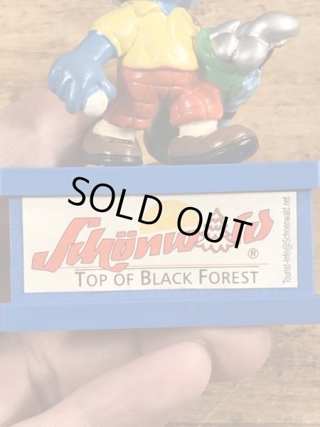 80’sのゴルフをしているスマーフのヴィンテージのPVC製フィギュア