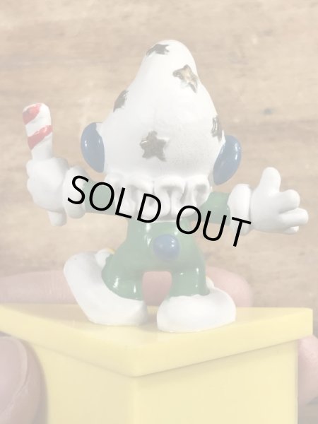 70年代頃のピエロのスマーフのビンテージのPVCフィギュア