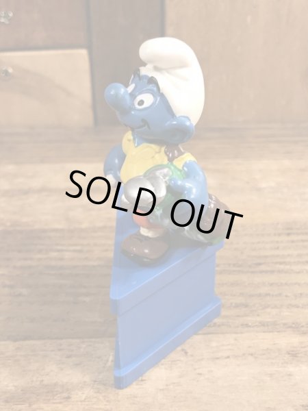 80’sのゴルフをしているスマーフのヴィンテージのPVC製フィギュア