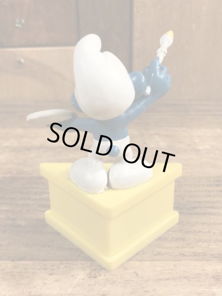 70’sのペインターのスマーフのヴィンテージのPVC製フィギュア