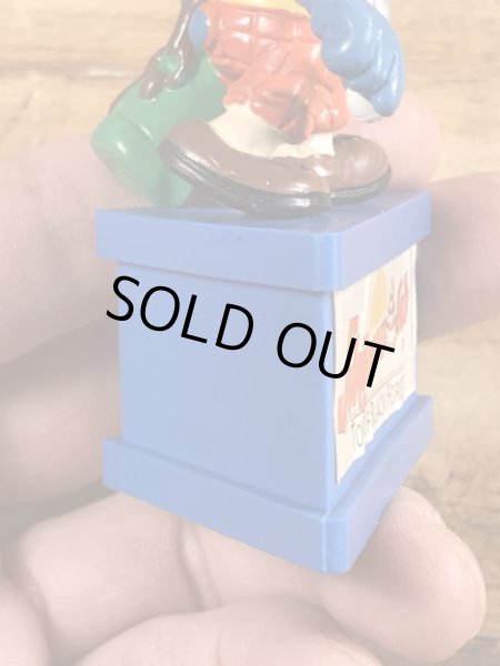 80’sのゴルフをしているスマーフのヴィンテージのPVC製フィギュア