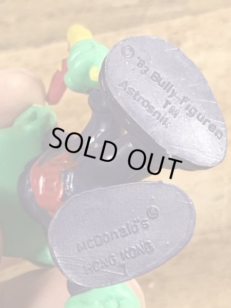 80’sの旗を持ったアストロスニックのヴィンテージのPVC製フィギュア