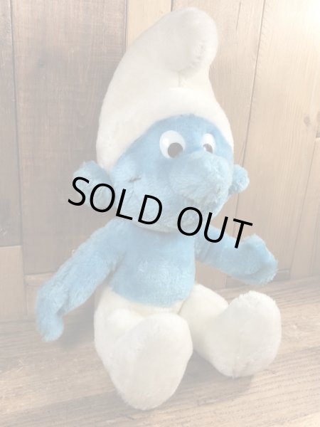 70年代頃のスマーフのビンテージのぬいぐるみ