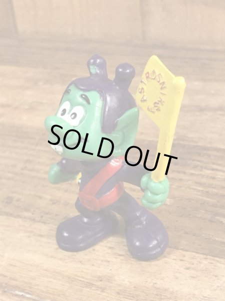 80’sの旗を持ったアストロスニックのヴィンテージのPVC製フィギュア