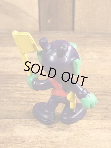 80’sの旗を持ったアストロスニックのヴィンテージのPVC製フィギュア