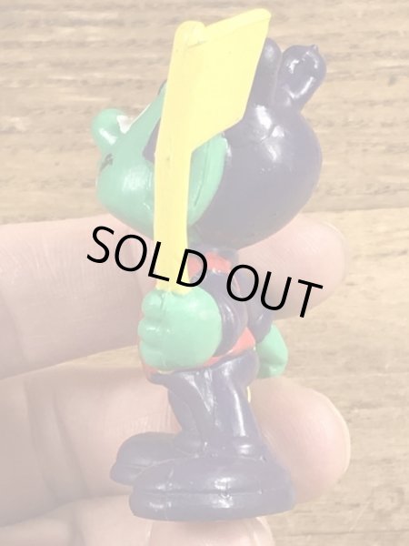 80’sの旗を持ったアストロスニックのヴィンテージのPVC製フィギュア