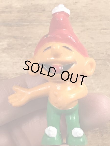 70年代頃のスマーフに似たグノームファミリーのビンテージのPVCフィギュア