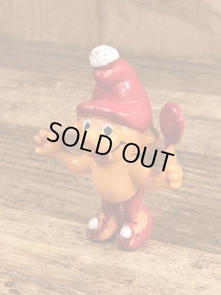 70’sのキャンディを持ったグノームファミリーのヴィンテージのPVC製フィギュア