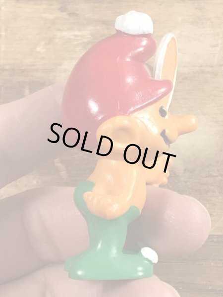 70’sのテニスをしているグノームファミリーのヴィンテージのPVC製フィギュア