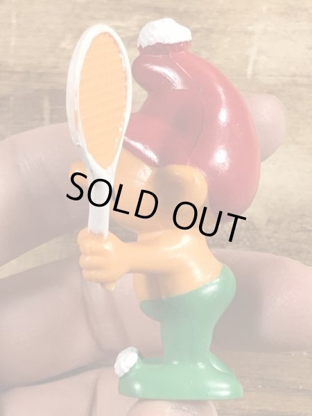 70’sのテニスをしているグノームファミリーのヴィンテージのPVC製フィギュア