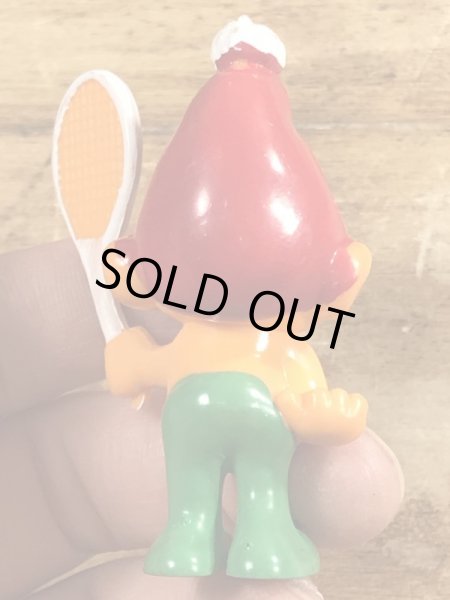 70年代頃のテニスをしているグノームファミリーのビンテージのPVCフィギュア