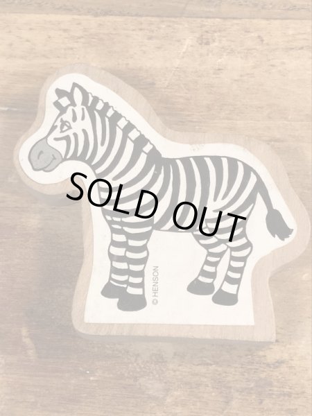 90’sのセサミストリートと動物のヴィンテージのウッドブロック