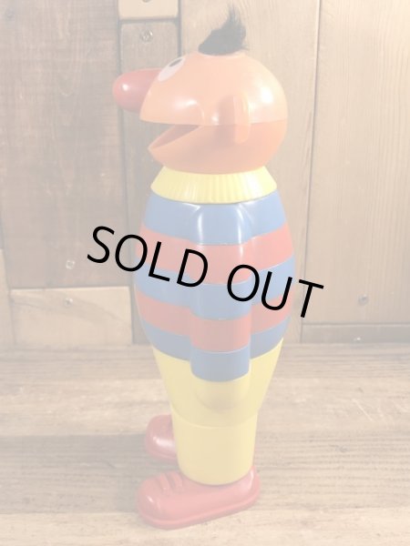 70’sのセサミストリートのアーニーのヴィンテージのスタッキングトイ