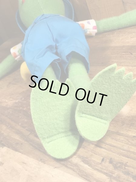 90’sのハットを被ったカーミットのヴィンテージのプラッシュドール