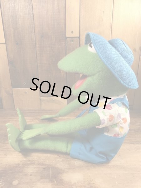 90’sのハットを被ったカーミットのヴィンテージのプラッシュドール