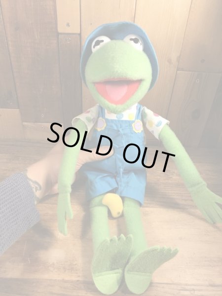 90’sのハットを被ったカーミットのヴィンテージのプラッシュドール