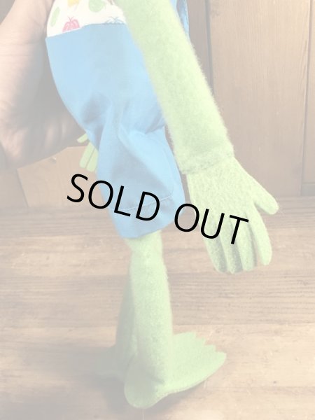 90’sのハットを被ったカーミットのヴィンテージのプラッシュドール