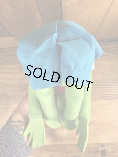 90’sのハットを被ったカーミットのヴィンテージのプラッシュドール